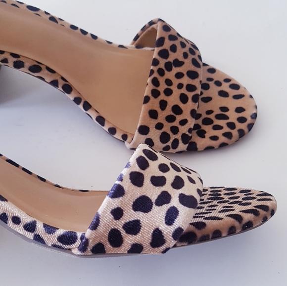GAP Brown Cheetah Block Heel Sandals - Picture 6 of 10